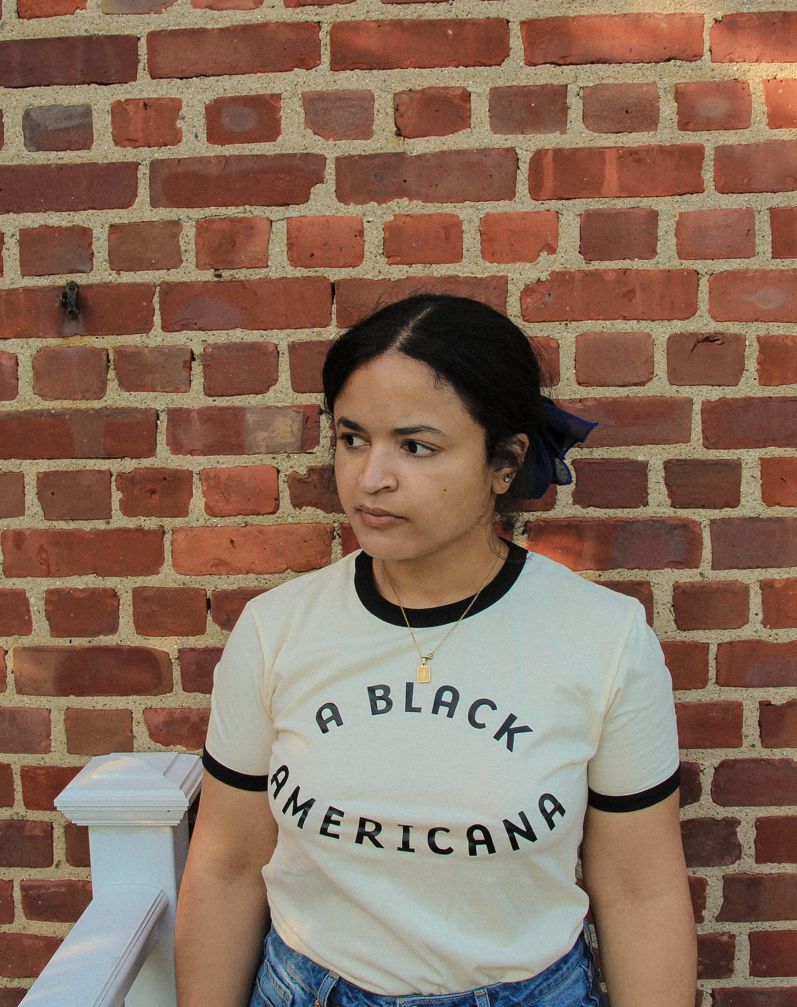 A Black Americana Ringer Tee