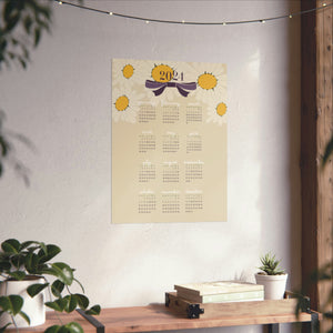 The 2024 Daisy & Bows Calendar Poster