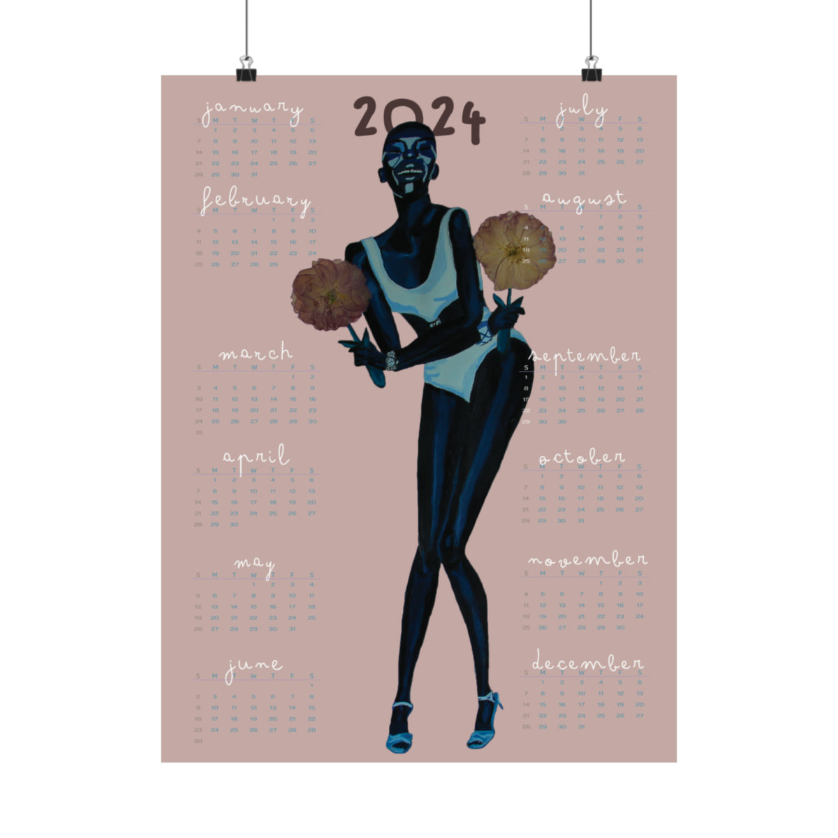 The 2024 Adut Akech Flower Power Calendar Poster