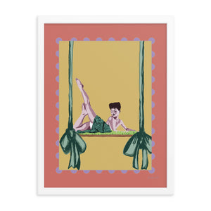 Eartha in the Sky with Ribbons Framed Poster