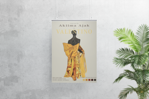 Archival Posters: The Akiima Ajak Valentino Collage Dress Matte Fashion Poster - Cut-Out Version